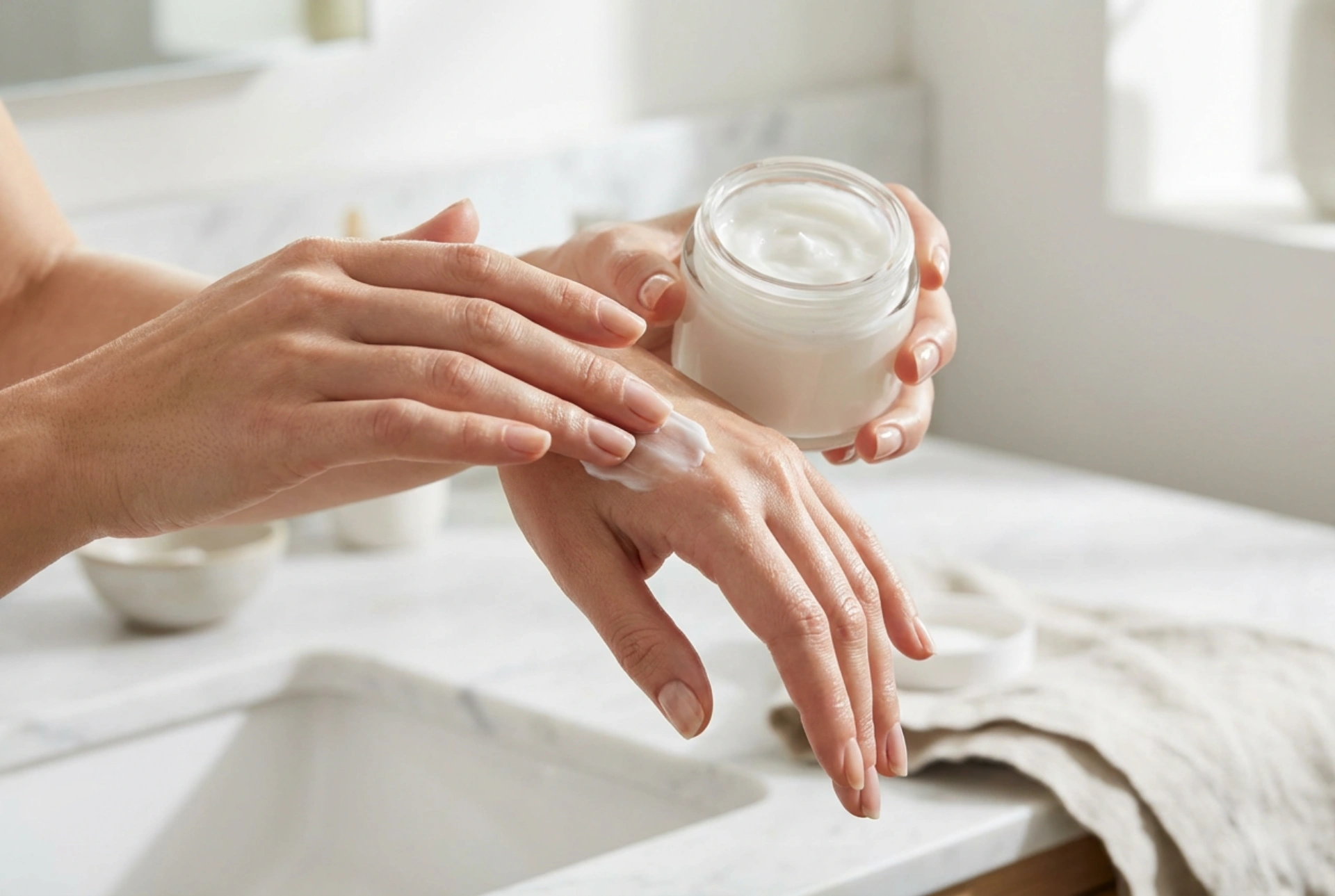 Gebarsten huid op de handen: regeneratie, crèmes en dagelijkse bescherming