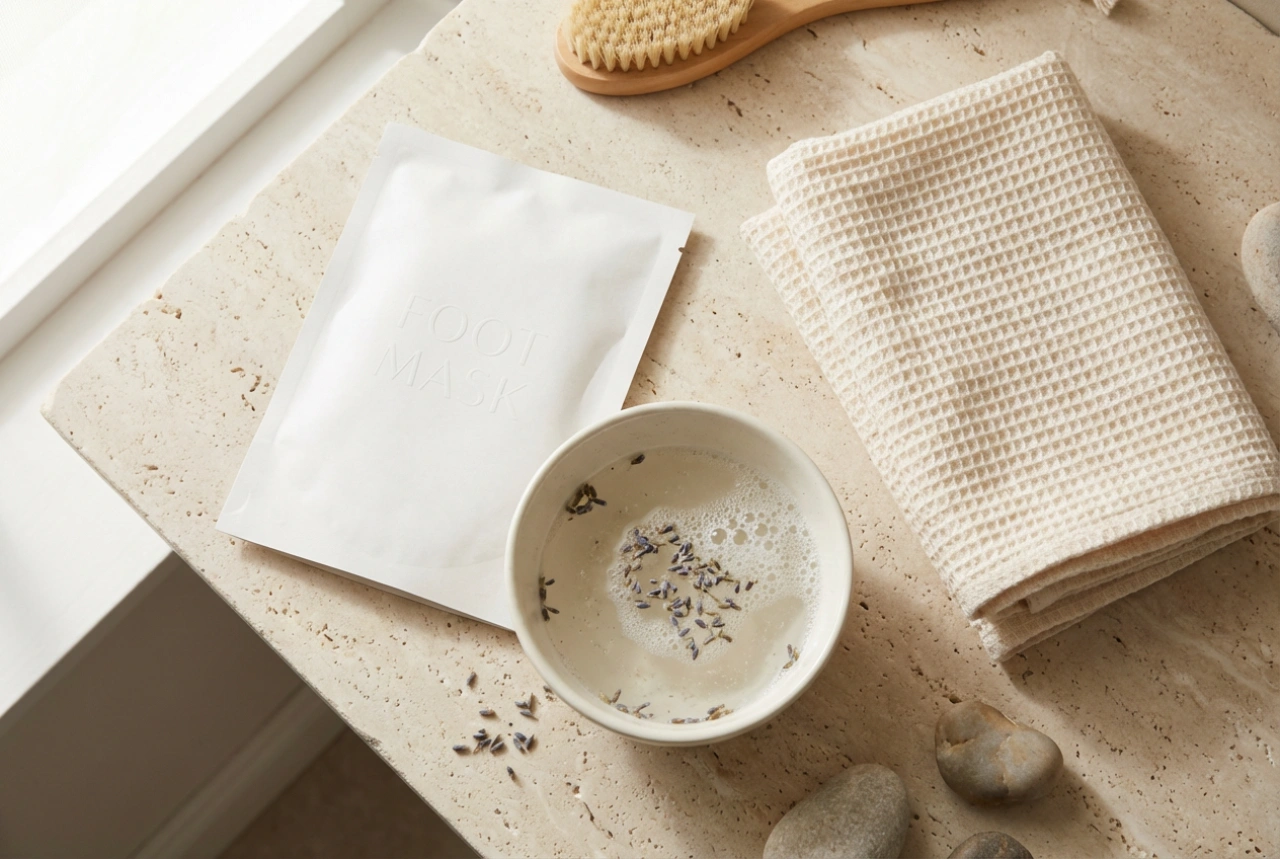 Exfoliërend voetmasker: voorbereiding, toepassing en verzorging
