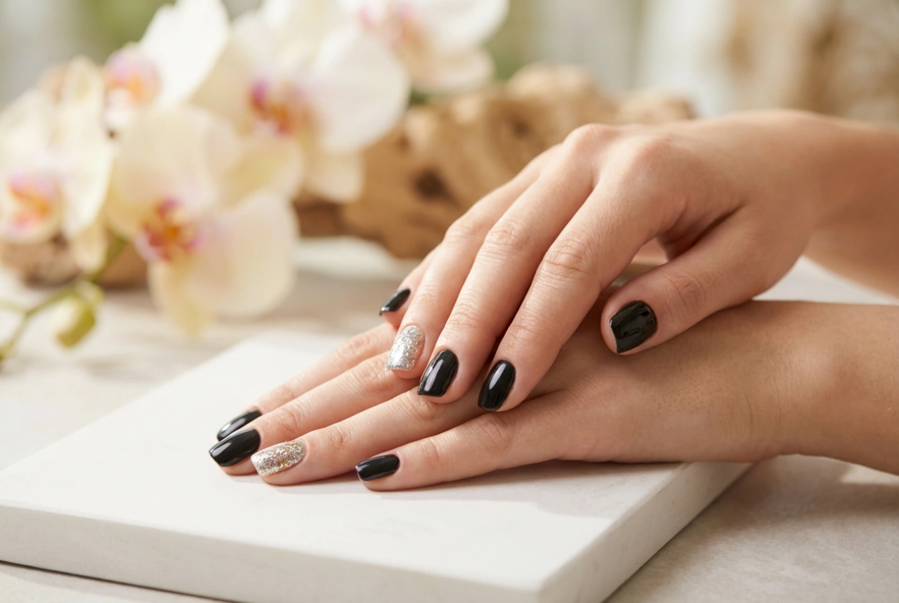 Zwarte nagels met glitter: applicatietechnieken en veelgemaakte fouten