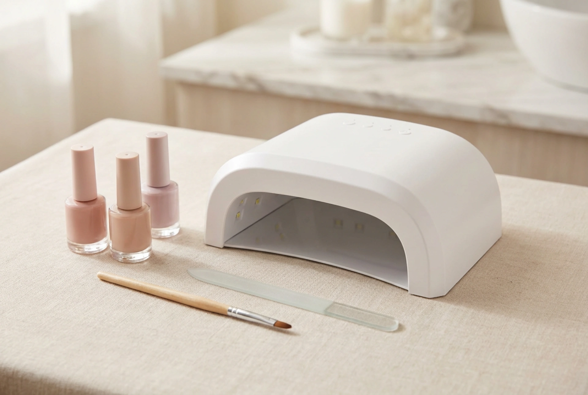 Nagellamp: set, vermogenskeuze, uithardingstijden en accessoires