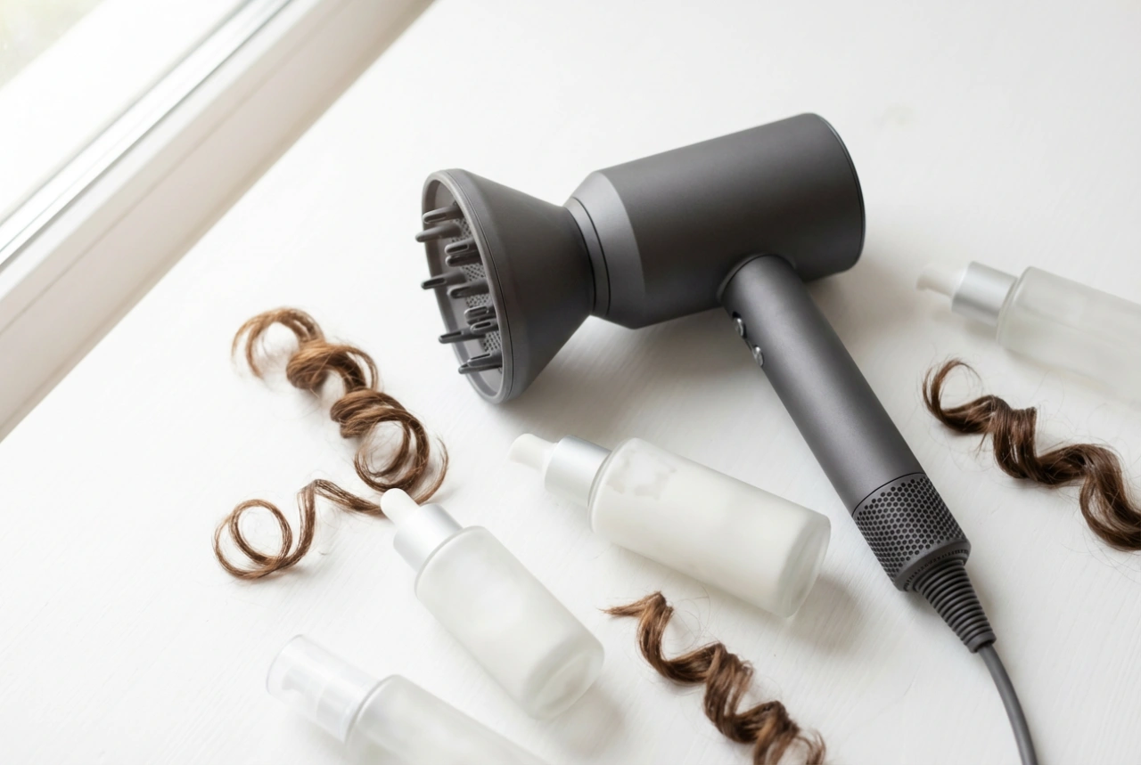 Föhn met diffuser voor krullend haar: hoe je krullen droogt zonder pluis