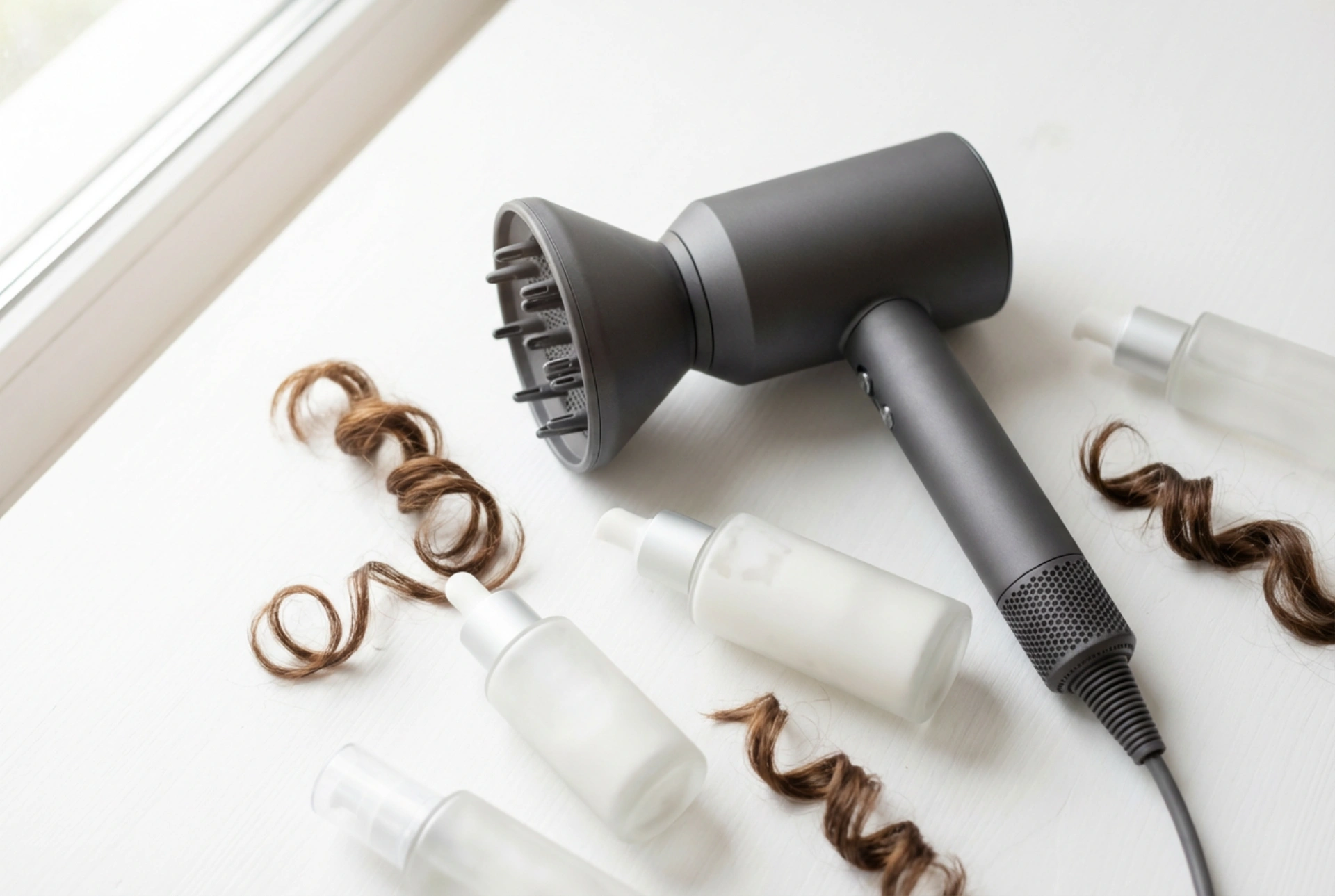 Föhn met diffuser voor krullend haar: hoe je krullen droogt zonder pluis