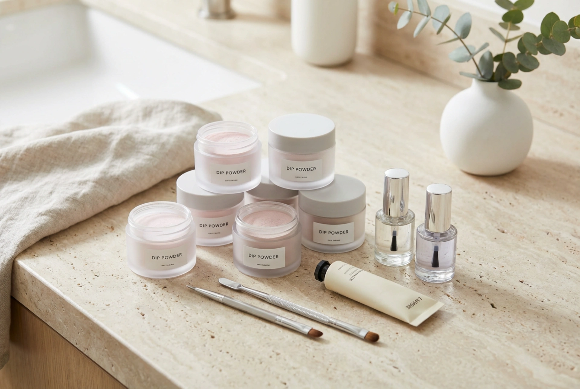Titanium manicure set: inhoud, toepassing van dip poeder en verzorging