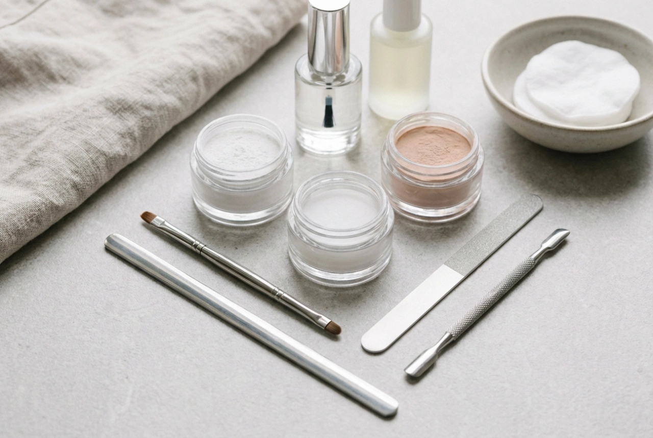 Titanium nagelset: inhoud en stap-voor-stap applicatietechniek