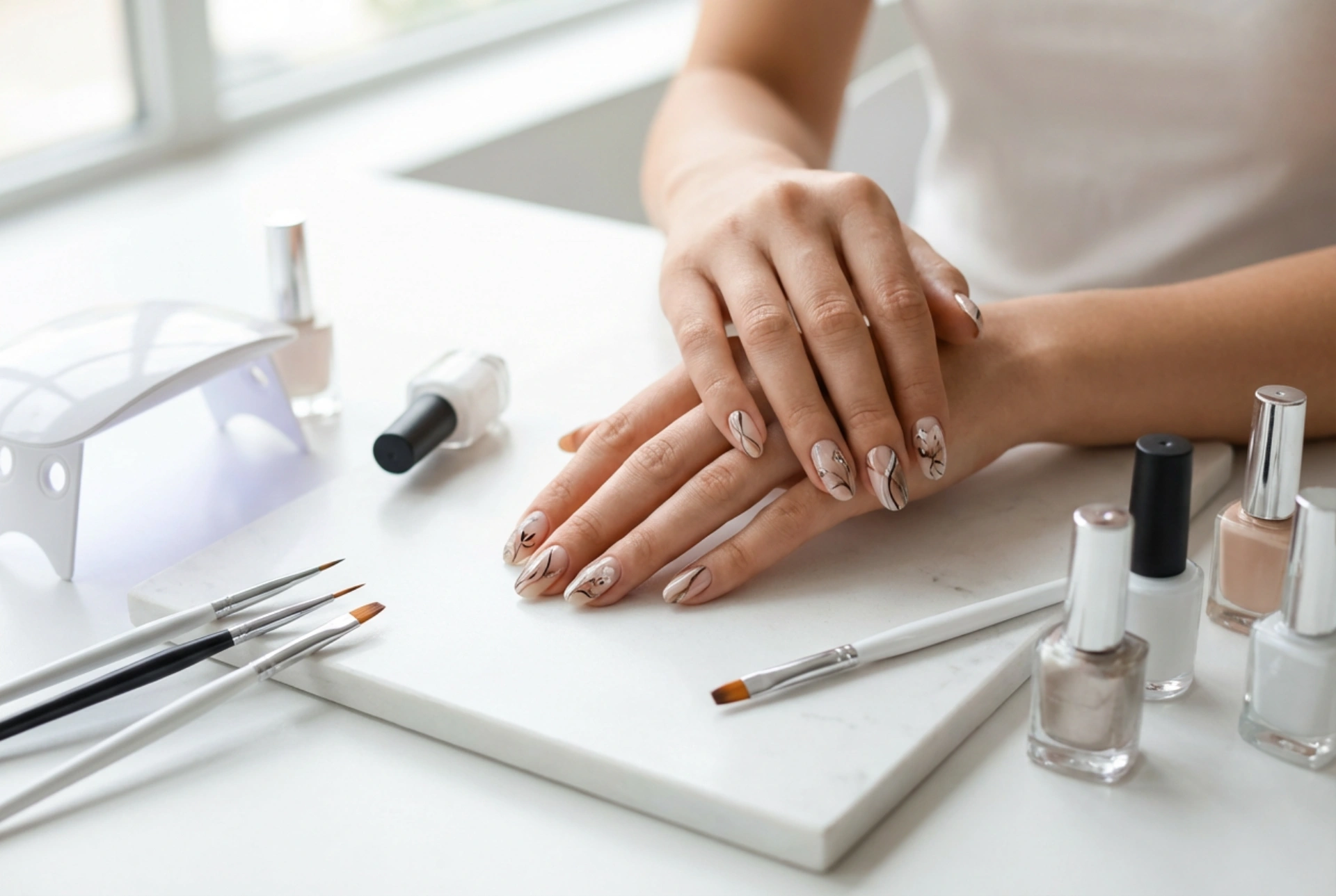 Hybride nageldecoratie stap voor stap: gereedschap, technieken, fixatie