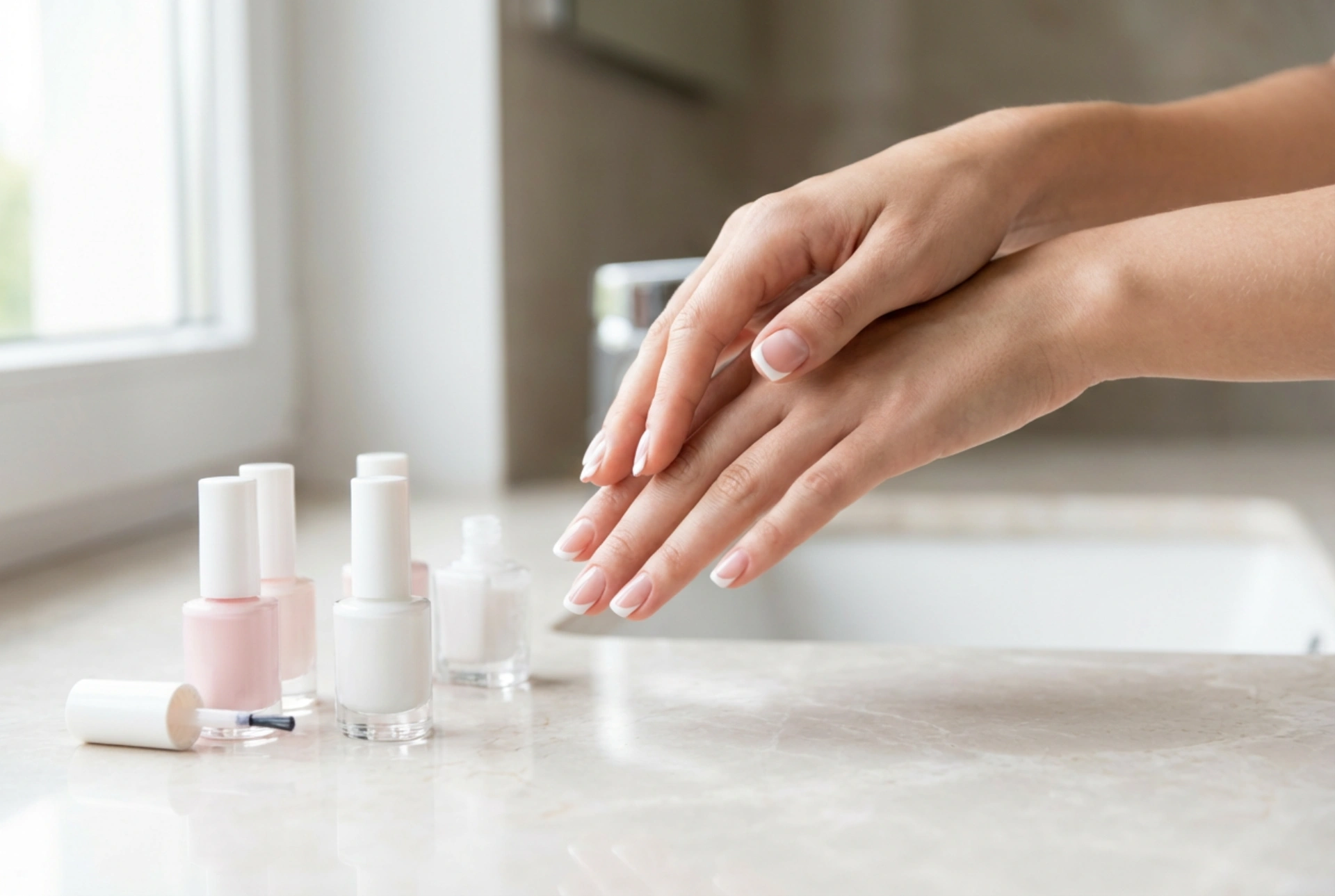 French manicure thuis: een precieze 'smile line' met verschillende methoden