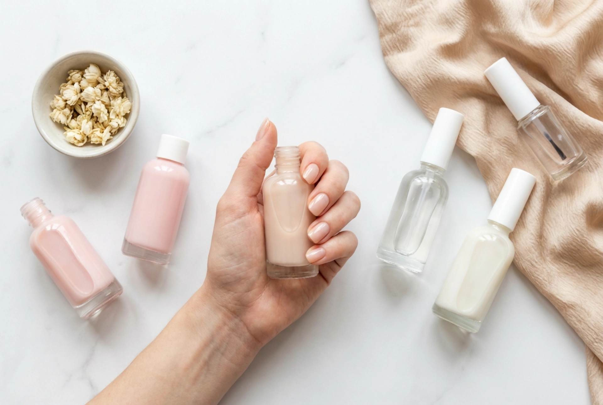 Natuurlijke Hybride Nagels: Bouwbasissen, Melkachtige Tinten en Afwerking