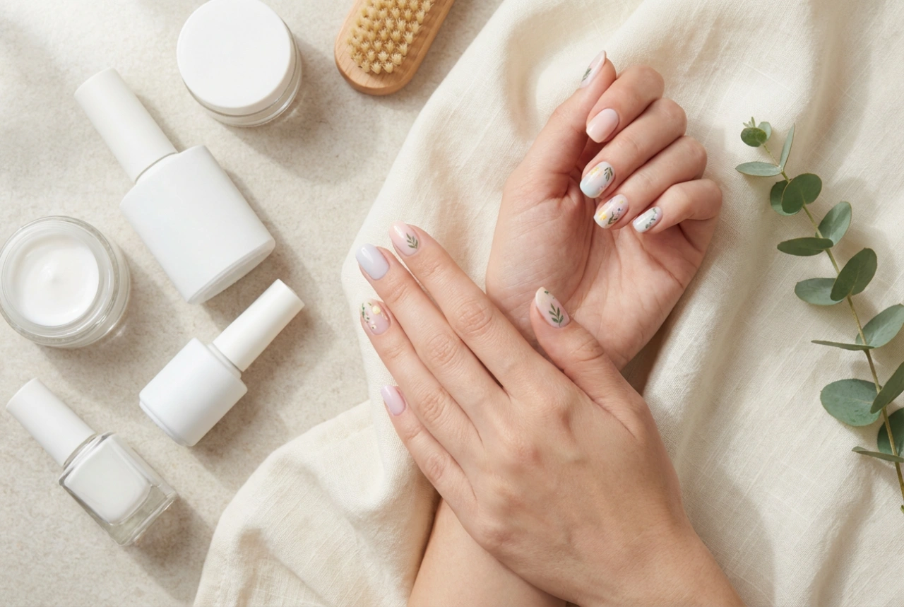 Lente gellak: pastelkleuren, delicate versieringen en verzorging