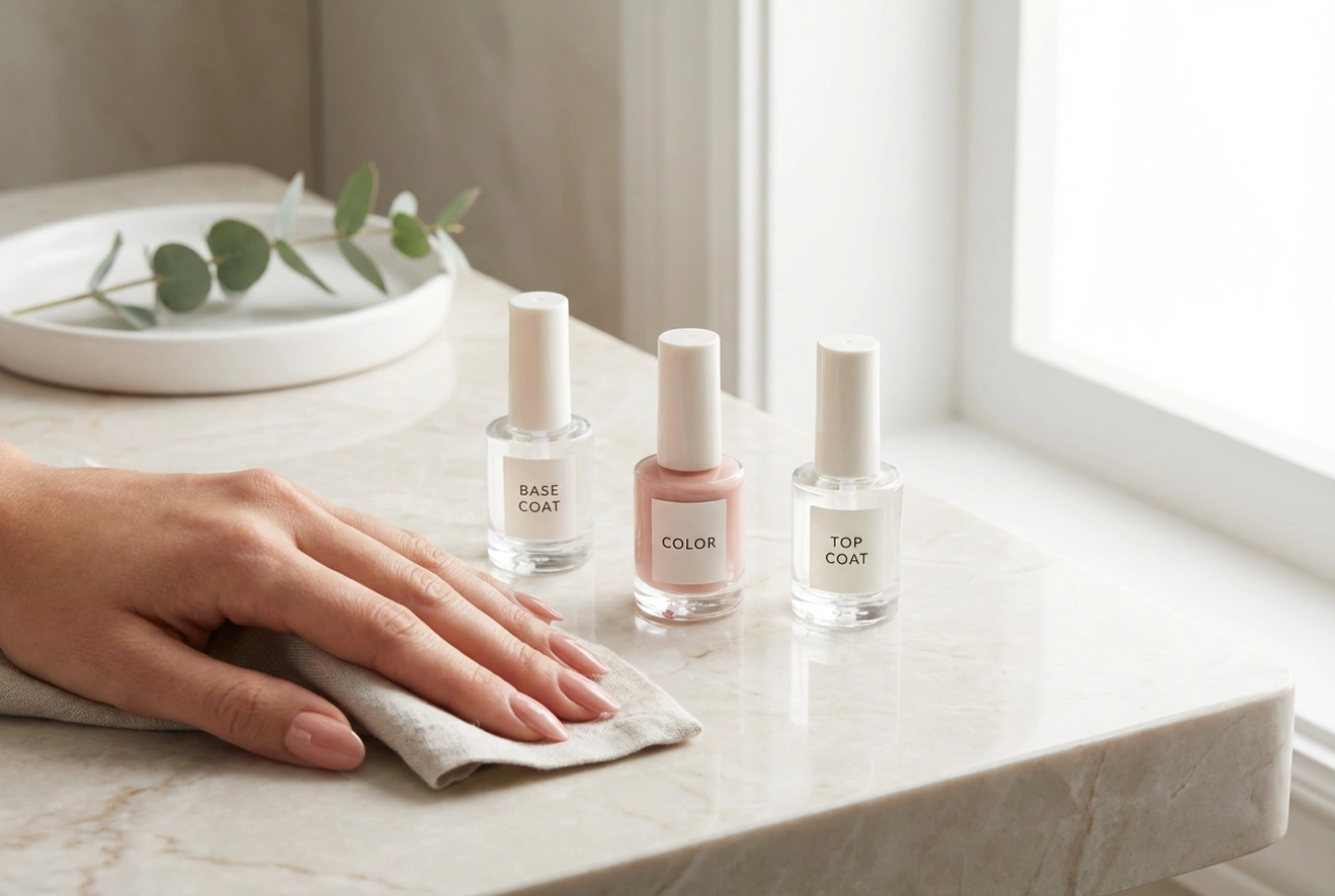 Hybride manicure stap voor stap: voorbereiding, basis, kleur, topcoat