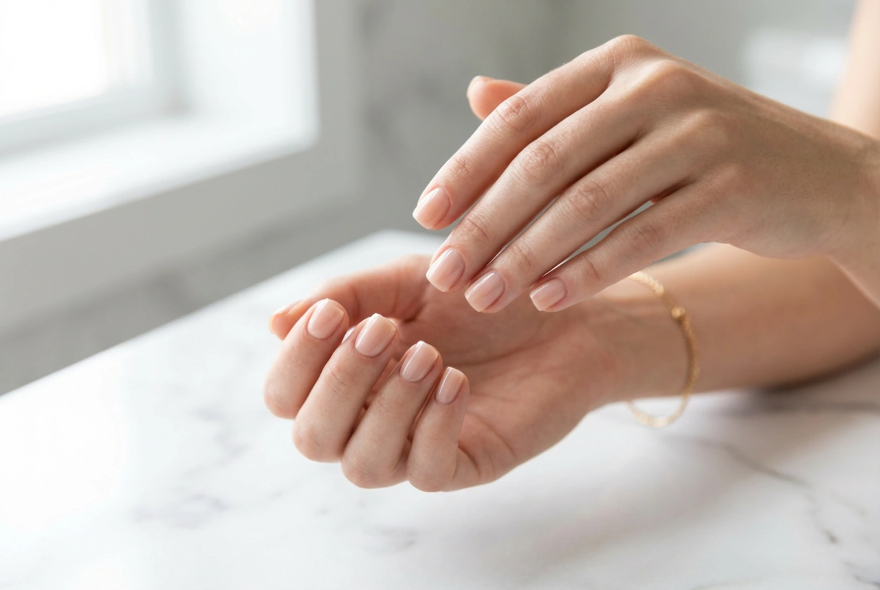 Hybride manicure voor korte nagels: vorm, kleuren en optische verlenging