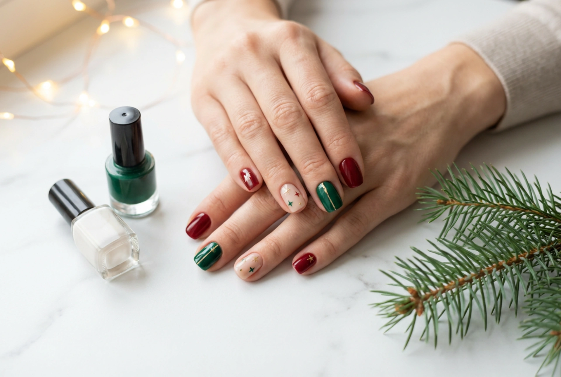 Feestelijke gids: gellak nagels voor kerst, kleuren en eenvoudige designs