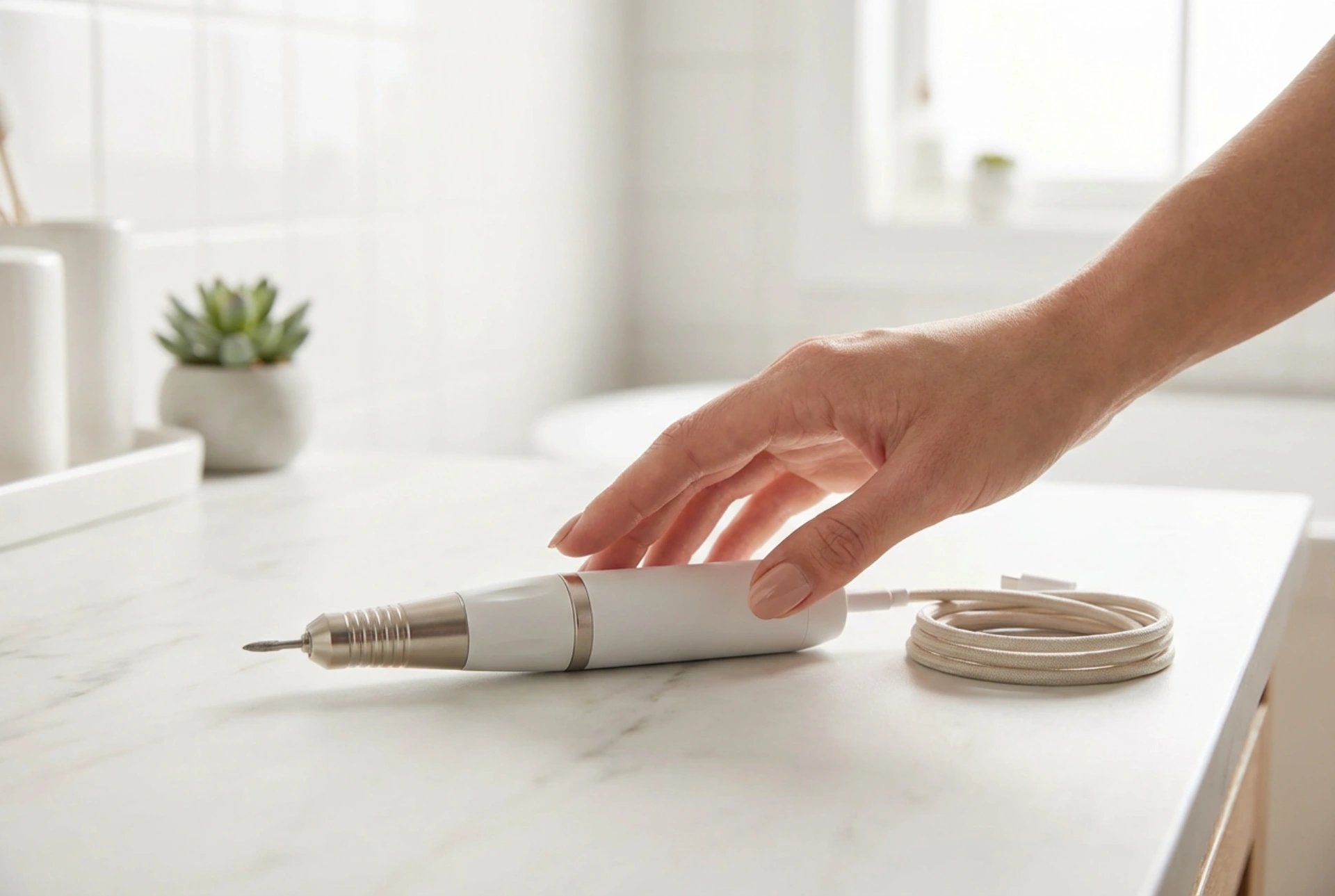 Draadloze nagelfrees: gebruiksgemak, opladen en hygiëne
