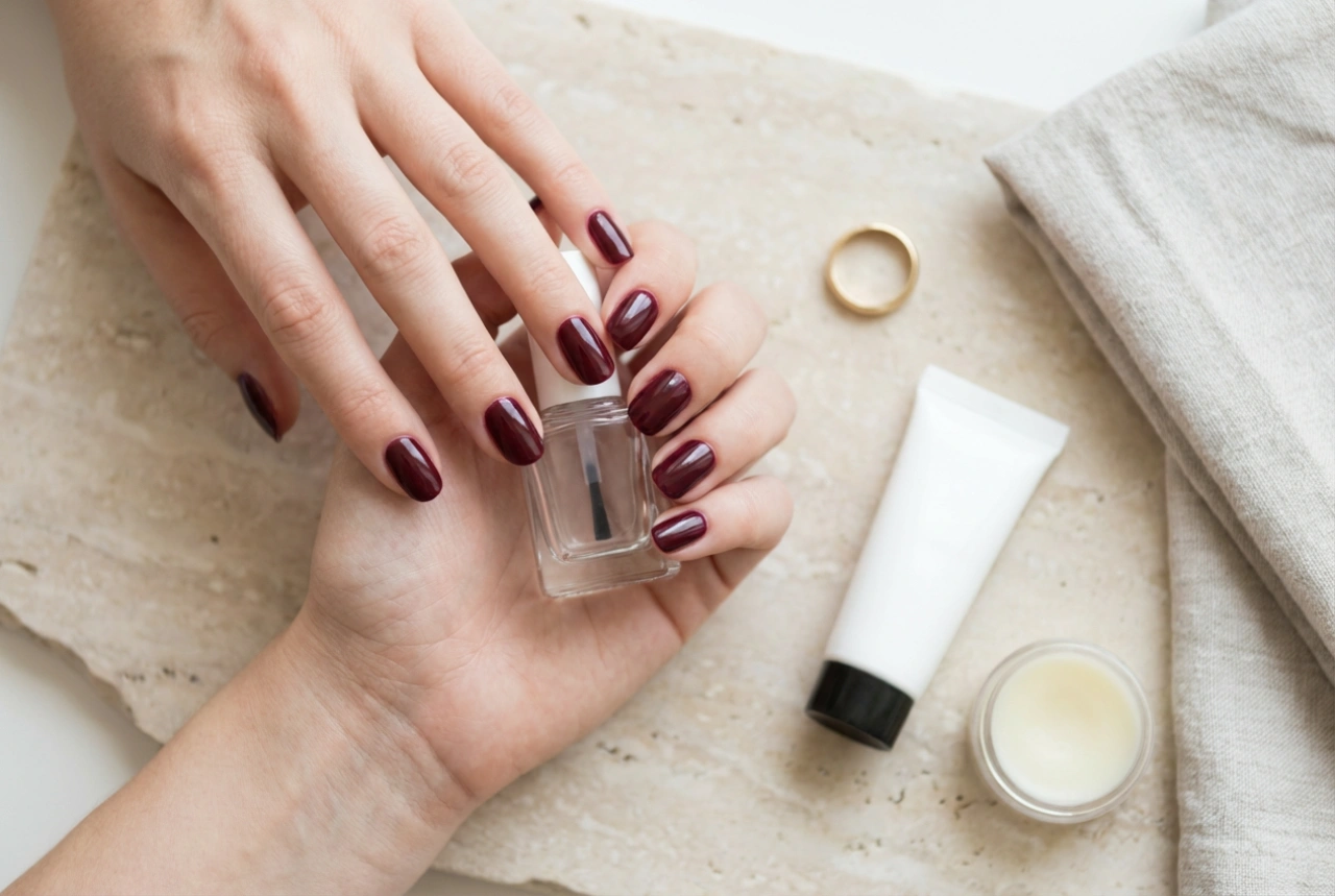 Bordeauxrode nagels met klasse: tinten selecteren, lakken en verzorgen
