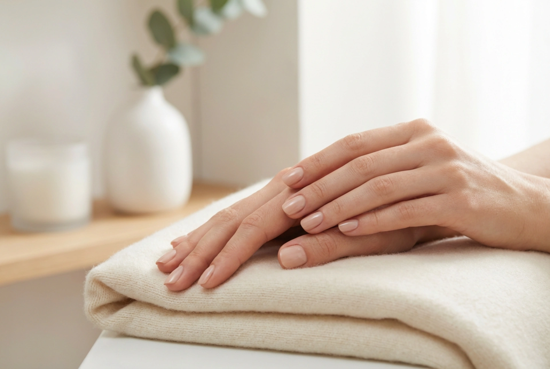 Nude nagels zonder maskereffect: neutrale tinten en een lichte applicatie