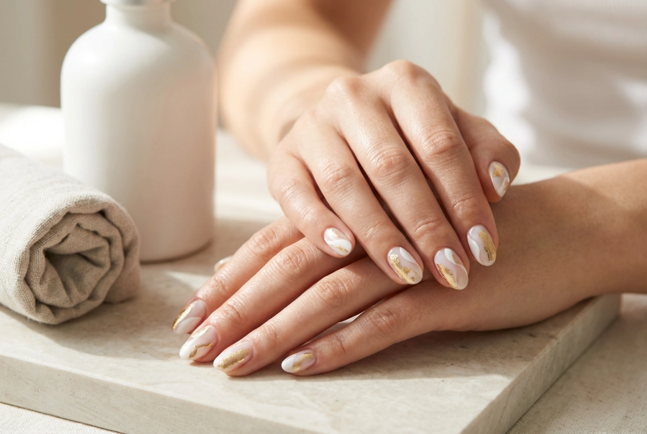 Wit-gouden nagels: elegante decoraties en beproefde technieken