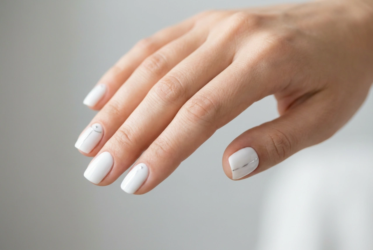 Decoraties op witte nagels: hoe je accenten toevoegt zonder te overdrijven