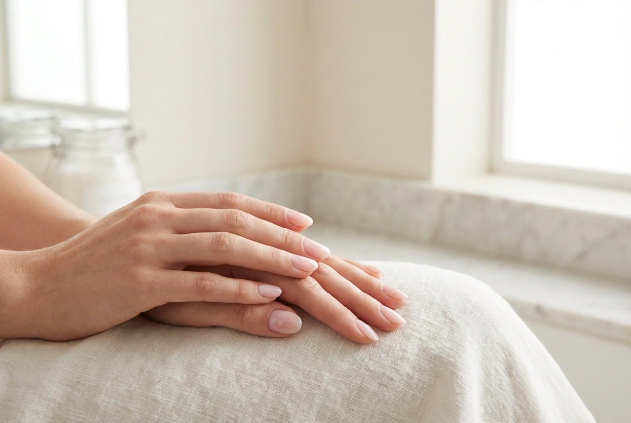 Lichtroze nagels: melkachtige basissen, dunne laagjes en topcoat