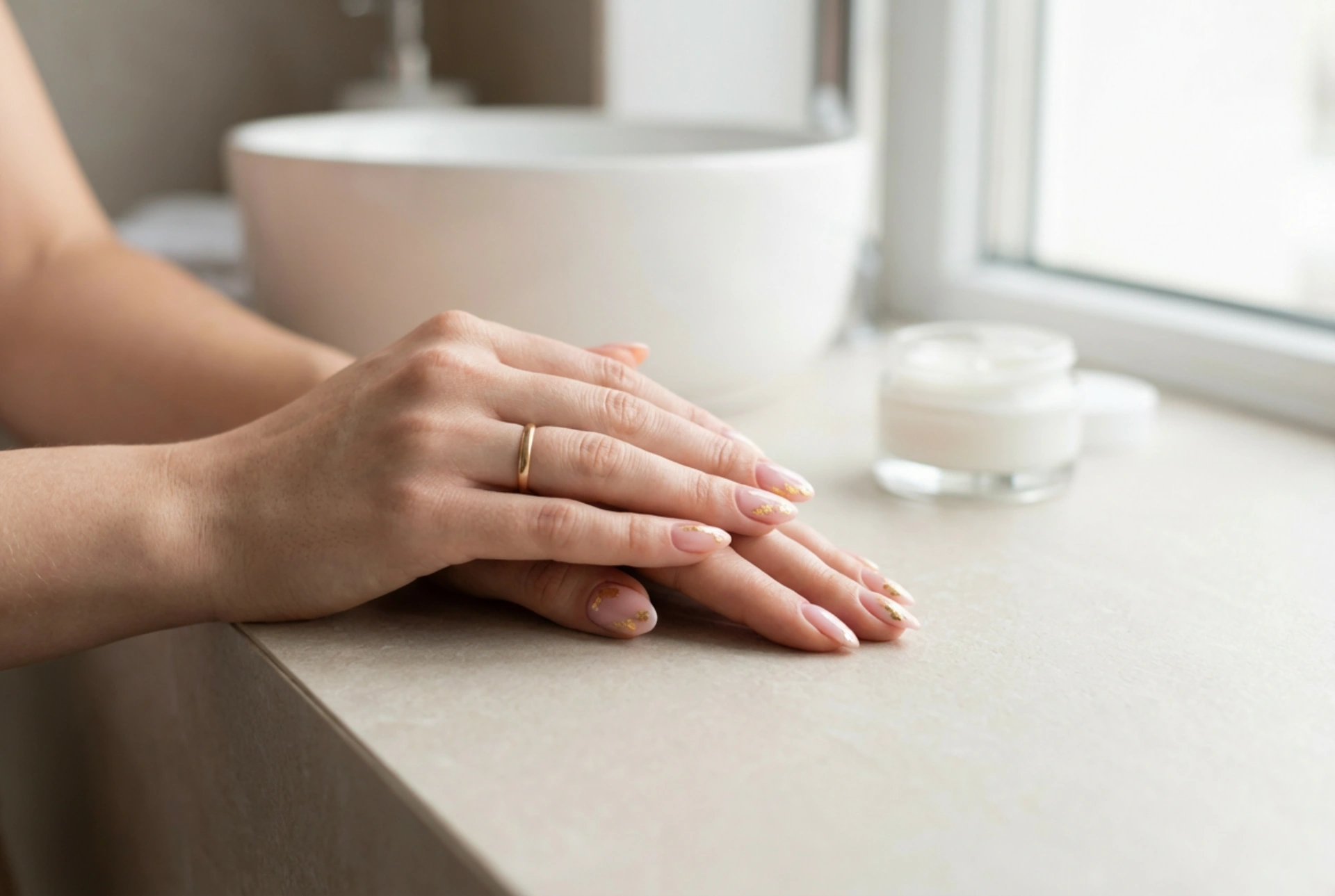 Roze nagels met goud: elegante accenten stap voor stap
