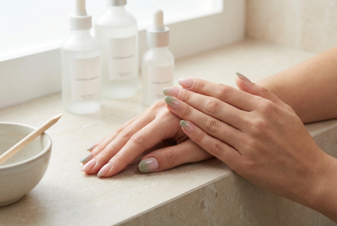 Roze en groene nagels: contrasterende combinaties en applicatietechnieken