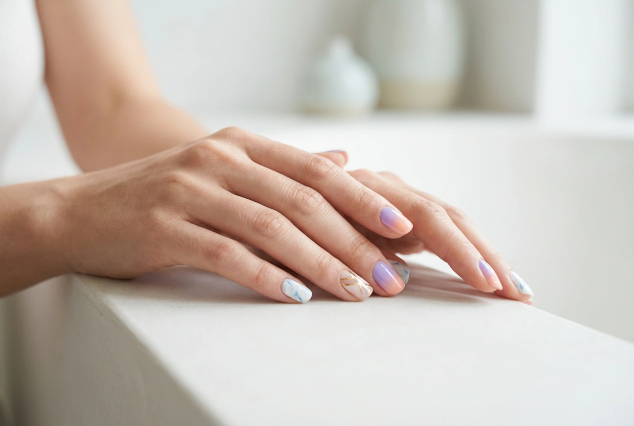 Kleurrijke gelnagels: drie manieren om kleuren en versieringen te combineren