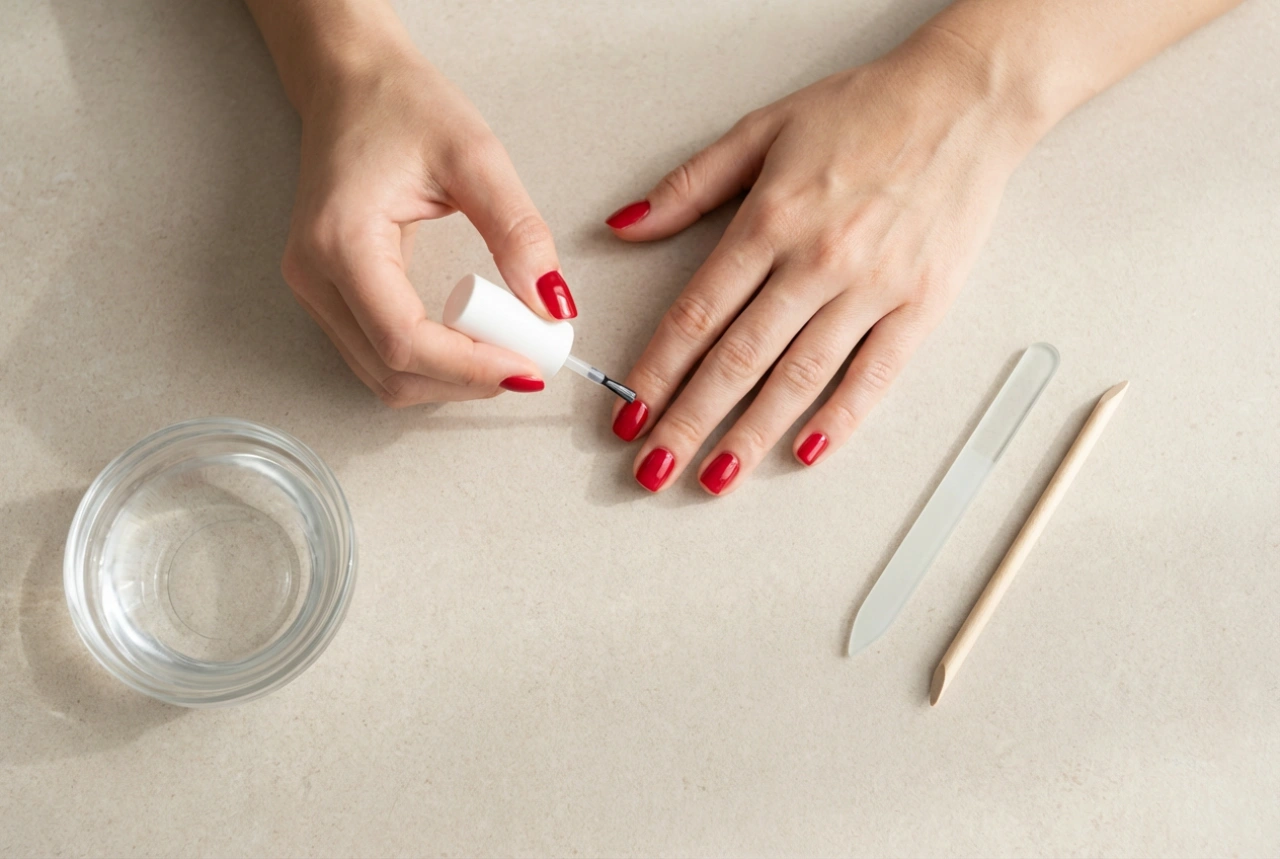 Mooie rode nagels thuis: voorbereiding, lakken, afwerking