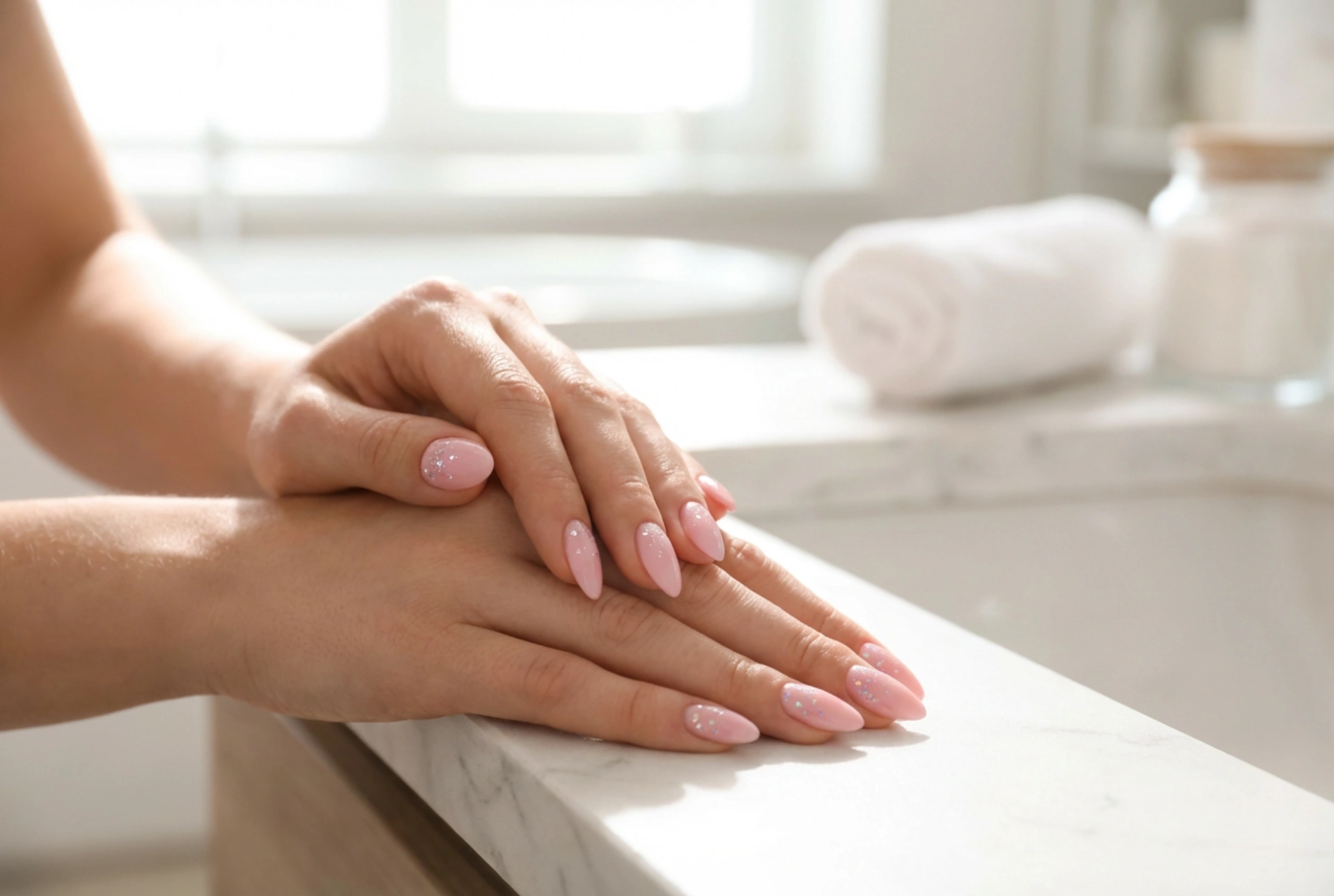 Roze glitternagels: hoe voeg je sprankeling toe zonder te overdrijven?