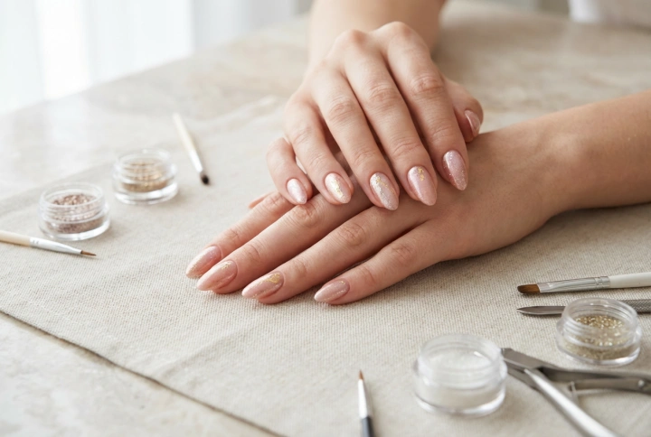 Roze-gouden Nagels: Een Gids voor Delicate Glans, Folies en Poeders