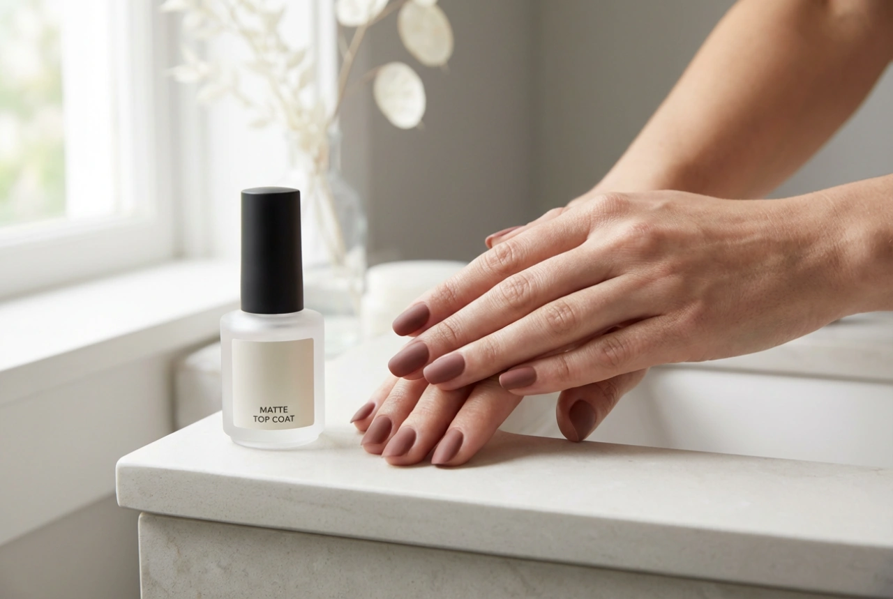 Matte nagels zonder slijtage: matte topcoat, voorbereiding en fixatie