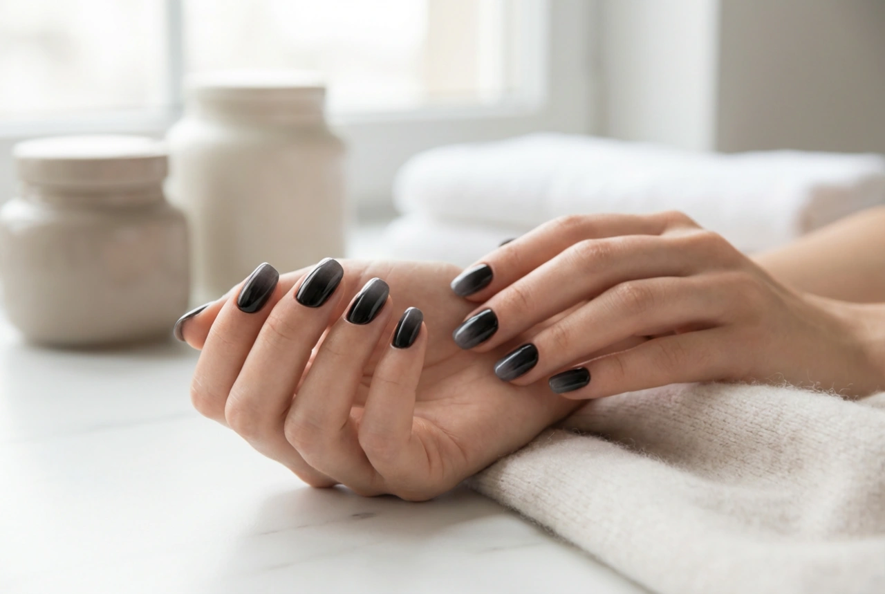 Zwarte ombre nagels: zachte overgangen, rookeffect en te vermijden fouten