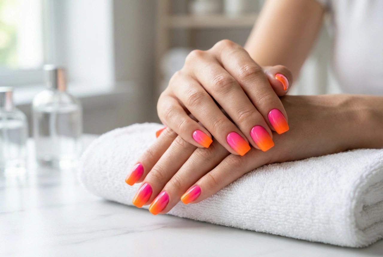 Neon ombre nagels: het combineren van felle kleuren en de perfecte overgang
