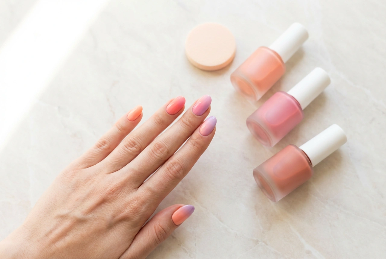 Kleurrijke ombre nagels: kleurenpalet, spons-techniek en veelgemaakte fouten
