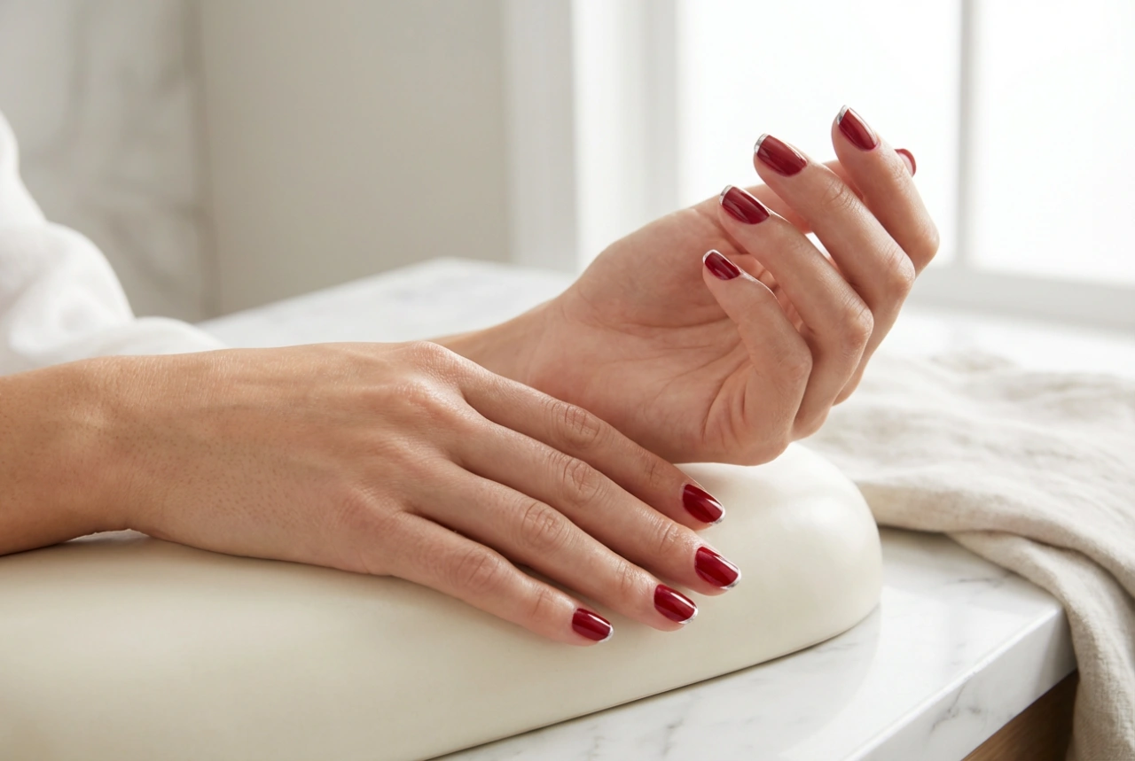 Rood-zilveren nagels: harmonieuze combinaties en eenvoudige versieringen
