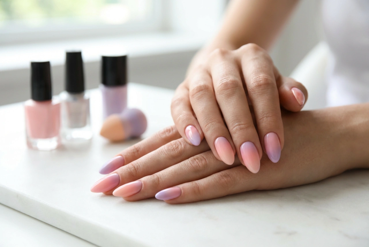 Kleurrijke manicure: kleurrijke ombre nagels met drie eenvoudige methoden