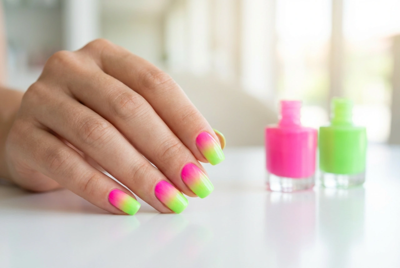 Hoe maak je neon ombre nagels: kleurkeuze en techniek
