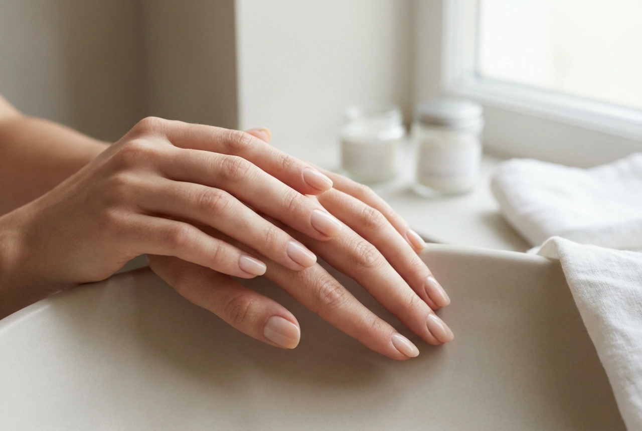 Subtiele natuurlijke ombre nagels: van nude tot melkachtige beige tinten