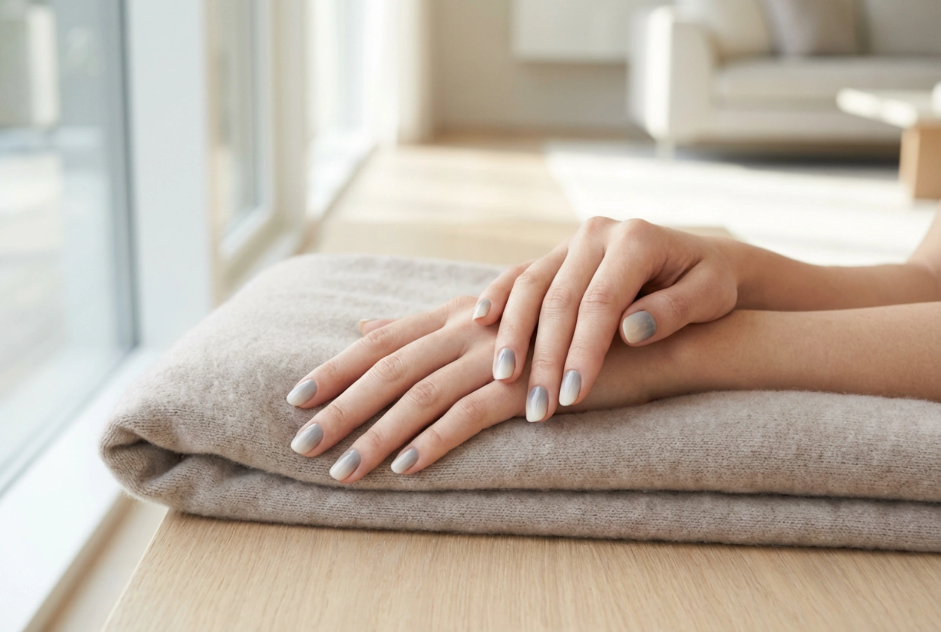 Grijze ombre nagels stap voor stap: koele elegantie thuis
