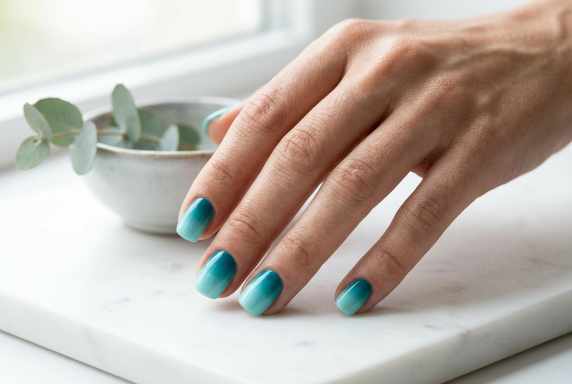 Turquoise Ombre Nagels: Technieken voor een Vloeiende Overgang