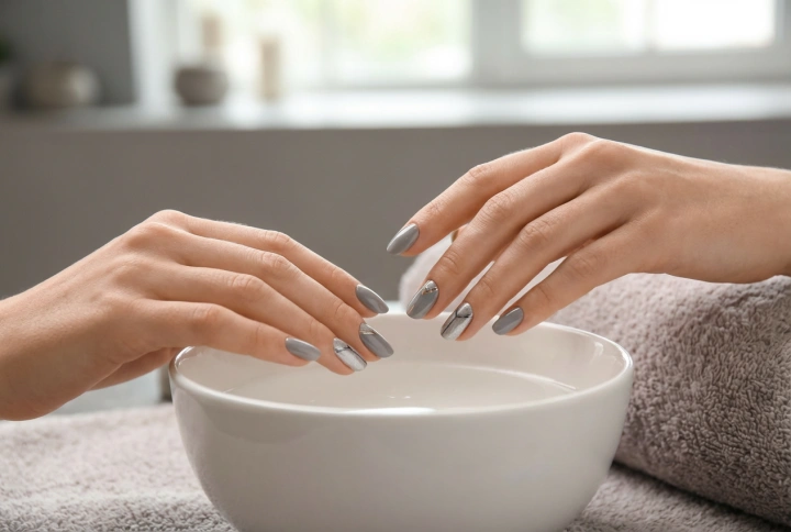 Grijs-zilveren nagels: tinten combineren, effecten en eenvoudige ontwerpen