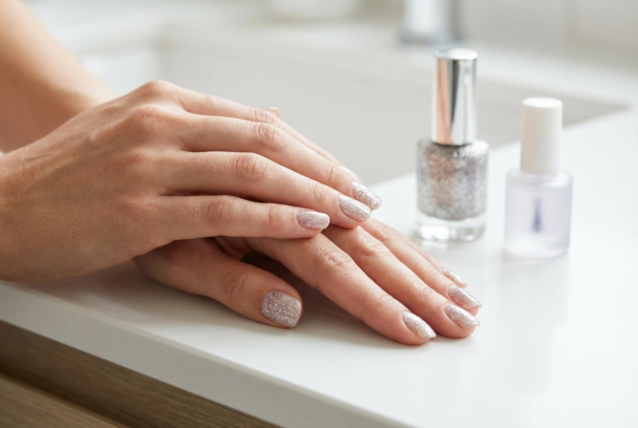 Glitter gellak: hoe breng je het gelijkmatig en glad aan?