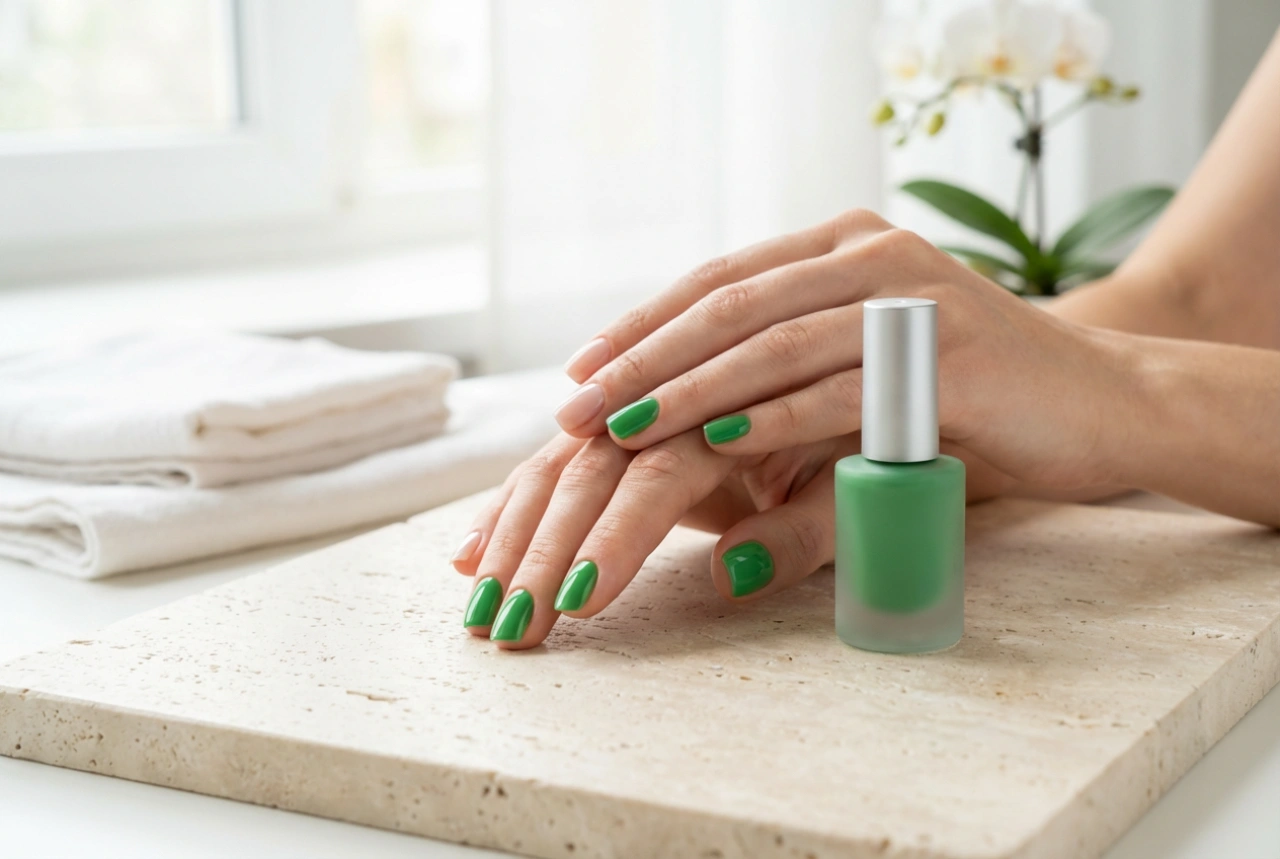 Groene gellak: hoe kies je de juiste tint en krijg je een egale dekking