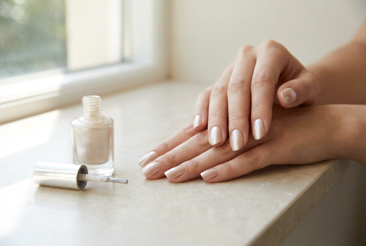 Parelmoer nagellak aanbrengen zonder strepen: voorbereiding en penseeltechniek
