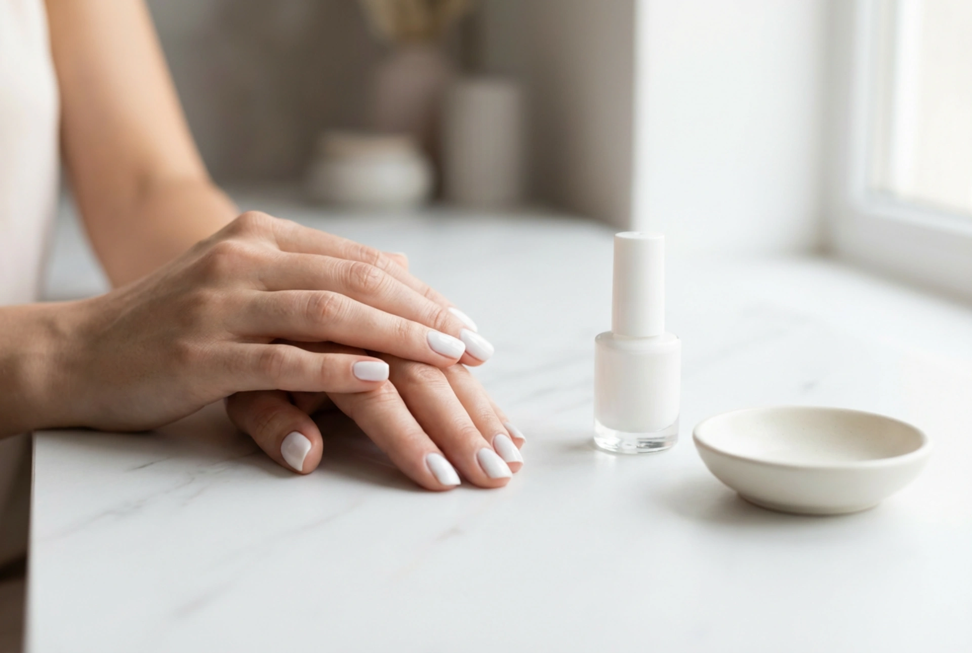 Witte nagellak zonder strepen: tips voor dekking en glans