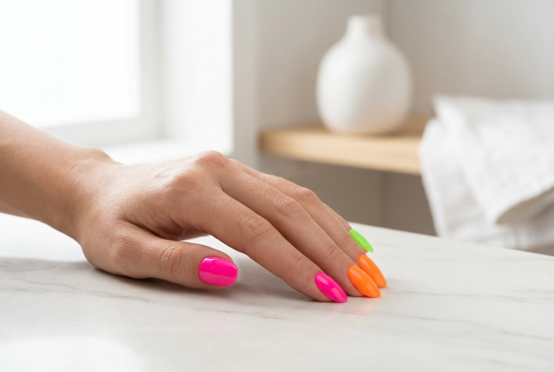 Neon gellak: intensieve dekking en kleurbescherming