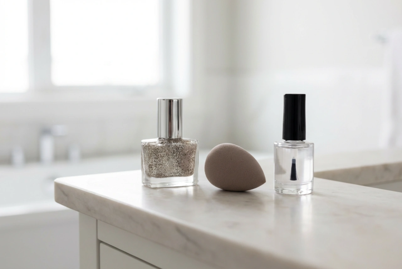 Glitter Hybride Gellak: Gelijkmatige Glitters, een Sponsje en Topcoat