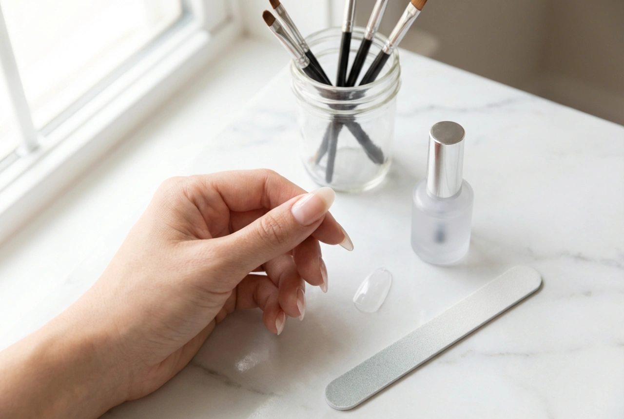 Nagelverlenging met tips stap voor stap: vorm, gel en afwerking