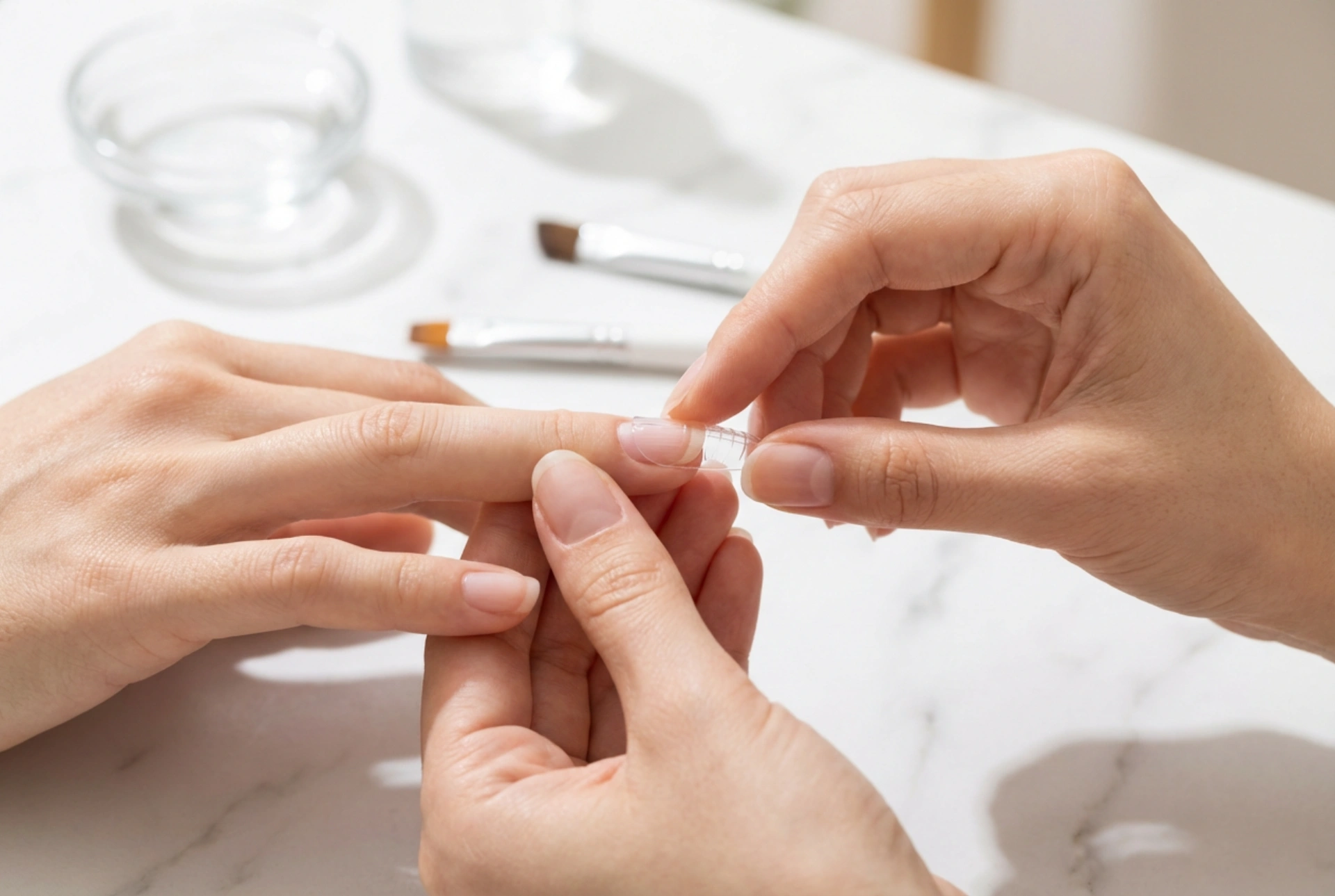 Sjablonen voor nagelverlenging: hoe u ze perfect aanpast en correct aanbrengt