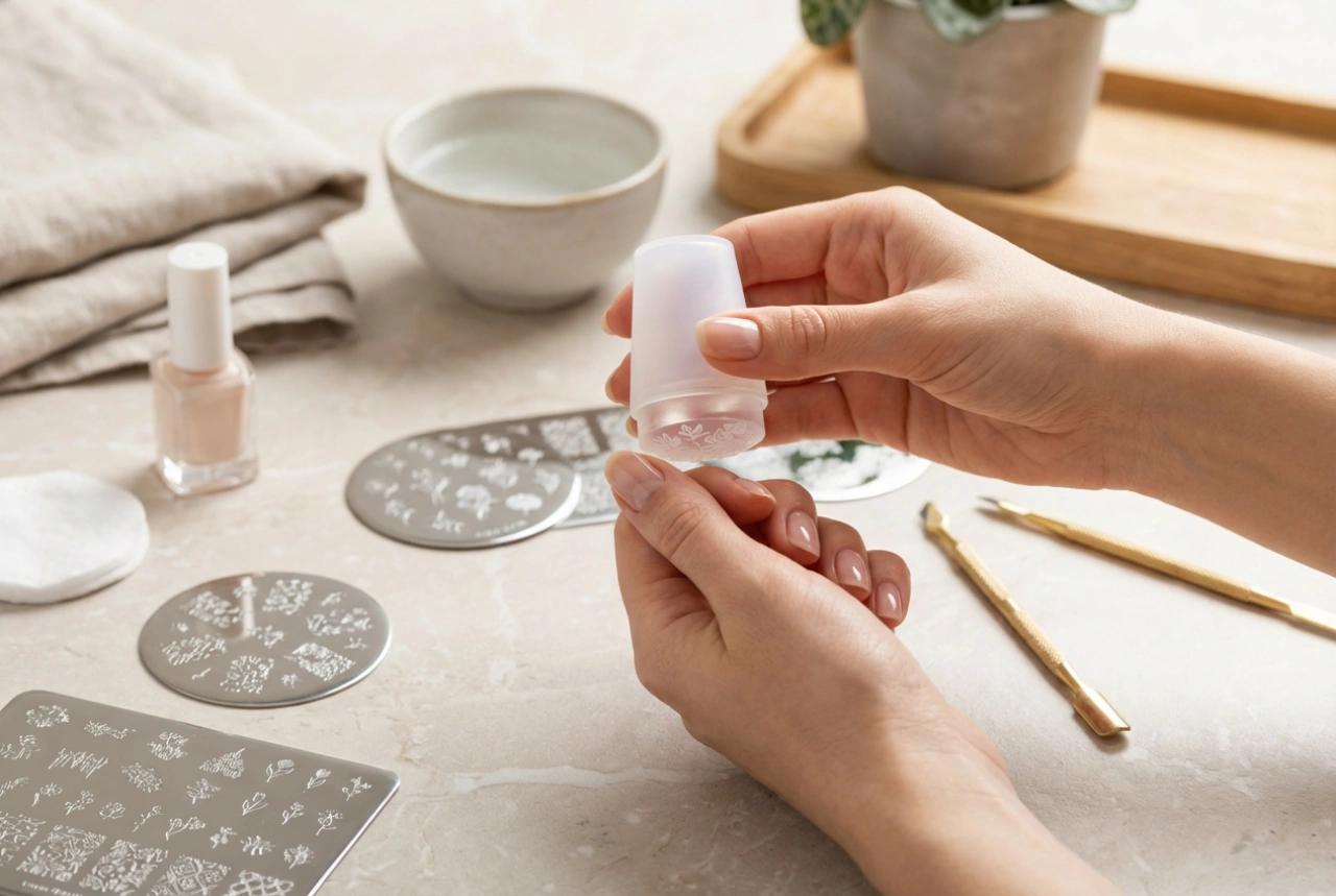 Nagelstempelen stap voor stap: platen kiezen, afdrukken en fixeren