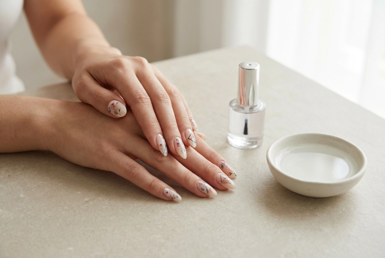Waterdecals voor nagels: weken, aanbrengen en afwerken met een topcoat