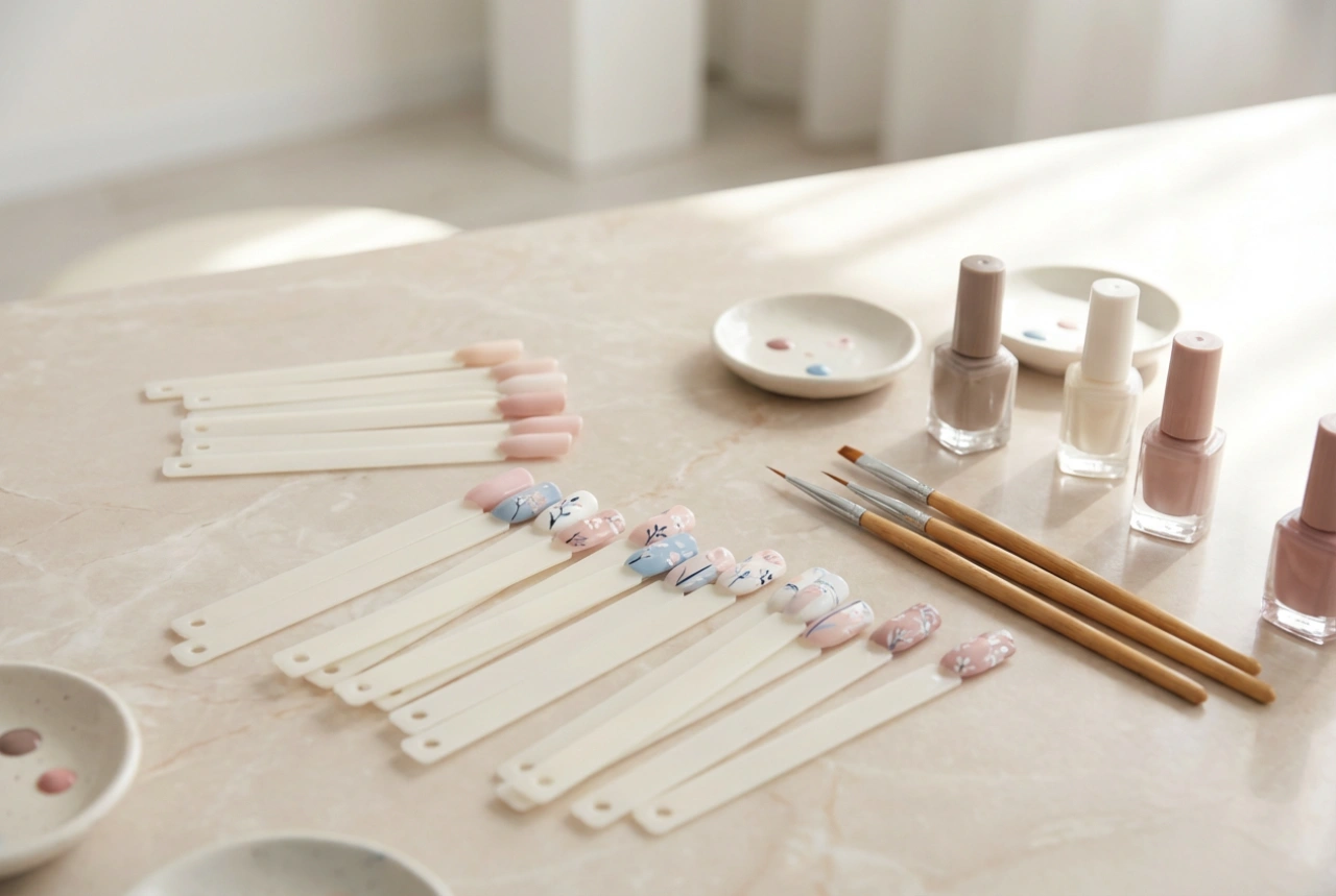 Nail art tips voor oefenen en displays: hoe voor te bereiden en te lakken