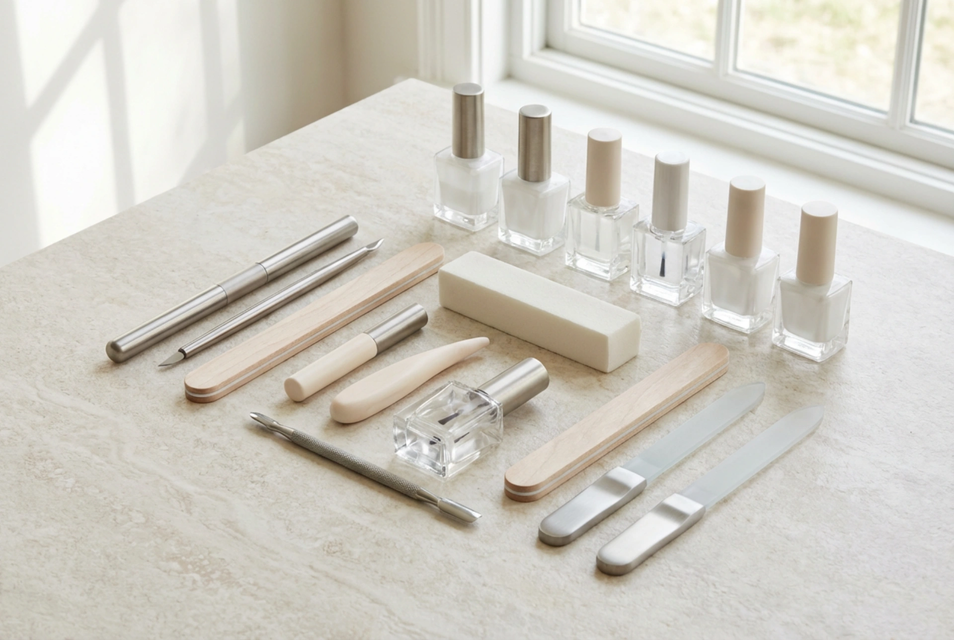 Professionele nagelset: elementen, configuraties en ergonomie